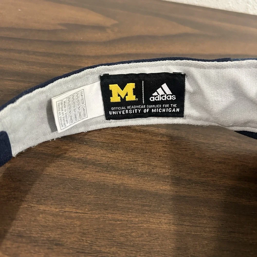 Michigan Wolverines Adidas Visor Adjustable Logo Climalite Activewear Men Logo